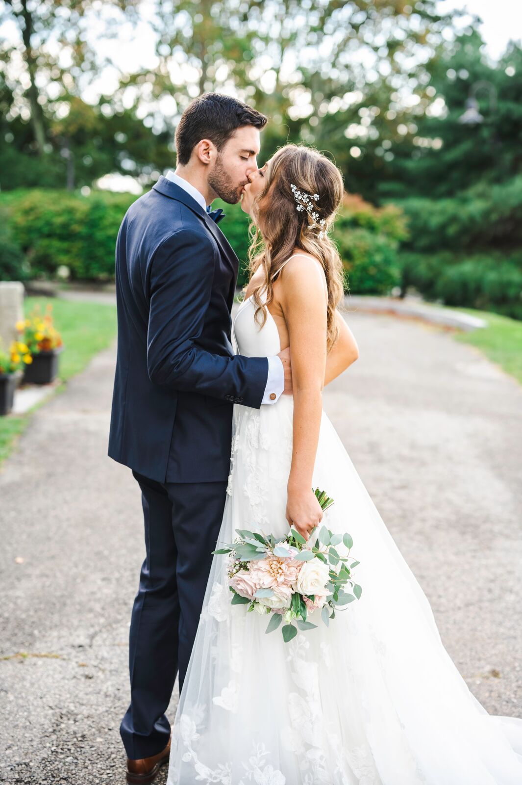 Bride in a farm field, captured on film day